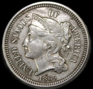 1865 3CN Three Cent Nickel- choice au / free shipping- jam585 - Picture 1 of 4