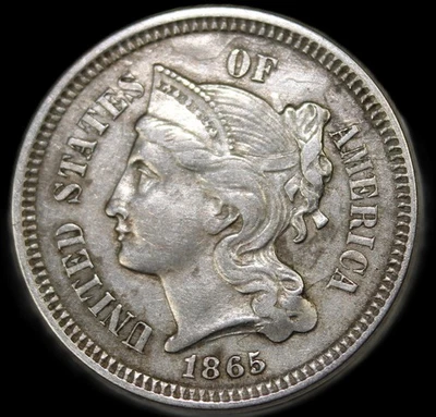 1865 3CN Three Cent Nickel- choice au / free shipping- jam585 - Image 1 of 4