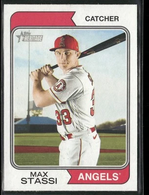 2023 TOPPS HERITAGE MAX STASSI LOS ANGELES ANGELS #115 - Image 1 of 2