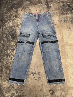 Jeans de mezclilla vintage Le Jean De Marithe Francois Girbaud correa lanzadera 34 holgados Foto 1 de 4