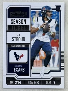 C.J. Stroud 2023 Panini Contenders Season Ticket RC #40 Houston Texans QB Card - Picture 1 of 2