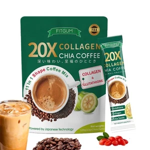 Fitgum 20x Kollagen Chia Kaffee - 11 in 1 Kaffee Mix - Bild 1 von 11