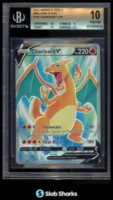Pokémon Brilliant Stars 2022 #153/172 Charizard V ultra raro BGS 10 impecable Foto 1 de 4