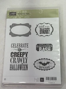 Stampin' Up! Juego de 5 sellos de Halloween Bash etiquetas sin montar espeluznante Crawly Beware - Imagen 1 de 4