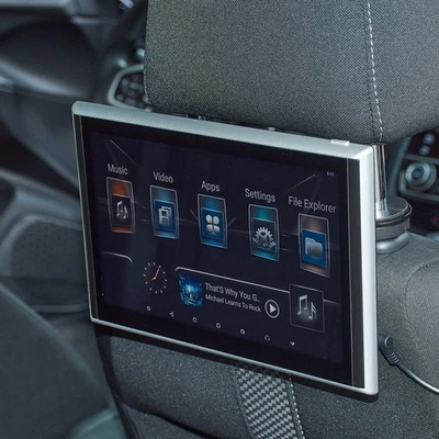 9" Black Car Headrest Android Monitor Back Seat Touch Screen w/ USB Bluetooth FM - Image 1 of 4