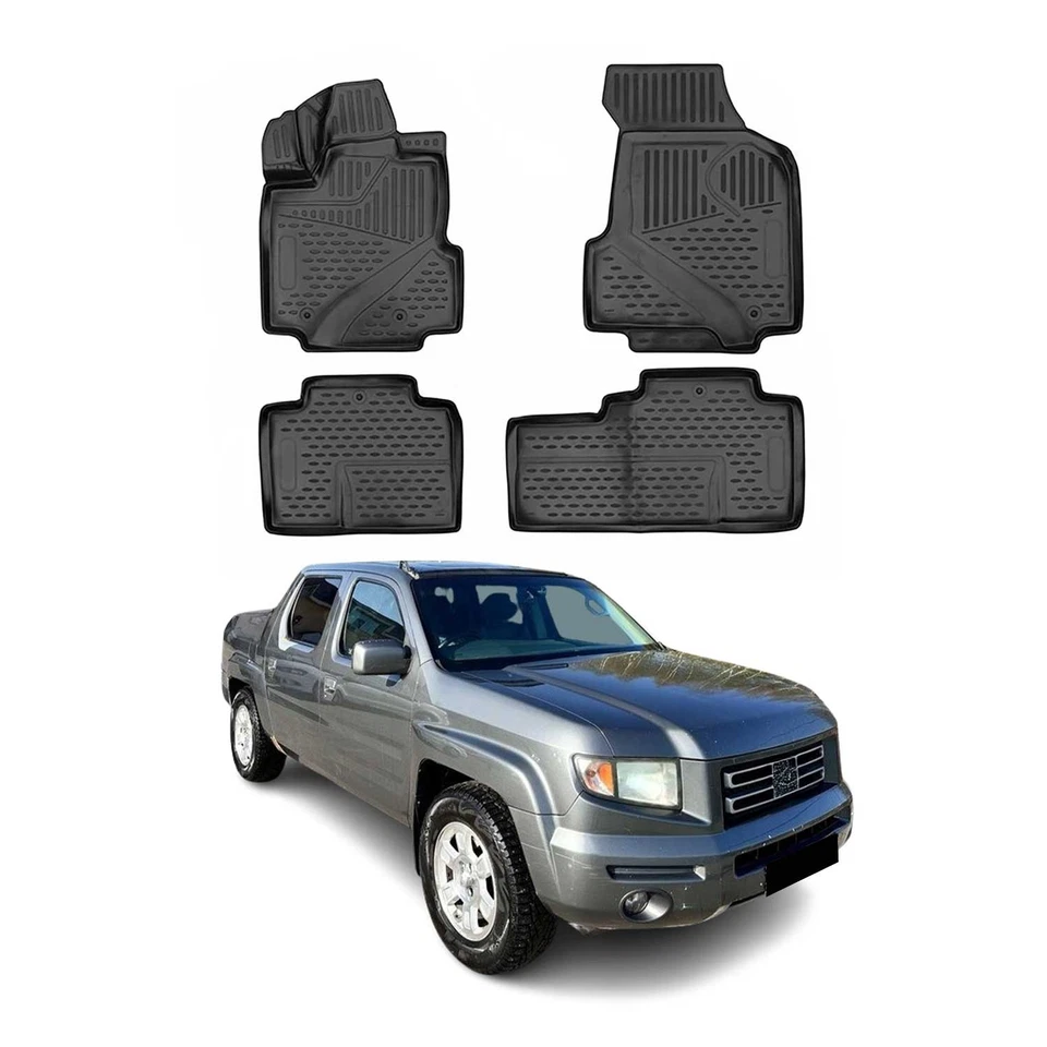 Tapetes forro OMAC para Honda Ridgeline 2006-2014 negro TPE para todo tipo de clima 4 piezas Foto 1 de 4