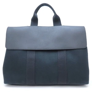 Bolso de Mano HERMES Valparaíso GM Cuadrado M (2009) Cuero/Lona Negro/352844 - Imagen 1 de 9