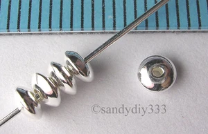 20x STERLINGSILBER NAHTLOSE UNTERTASSE SPACER PERLEN 3,6mm 1,9mm (#062) - Bild 1 von 2