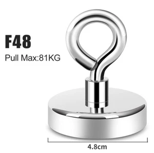 Fish Hook Finder 48mm 81kg strong salvage magnet pot fishing magnets deep sea - Picture 1 of 4