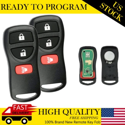 2 For Nissan Frontier Titan Xterra Pathfinder Keyless Entry Remote Car Key Fob - Image 1 of 4