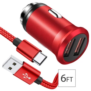 Dual USB Fast Car Charger Adapter for iPhone 16 15 Pro Max /Galaxy S23 S22 Ultra - Picture 1 of 19