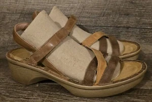 Womens Size 6 (37) Naot Strappy Brown & Tan Sandals....Fast Shipping! - Picture 1 of 4