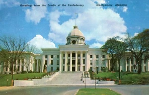Grüße aus der Wiege der Konföderation, Montgomery, Alabama -- POSTKARTE - Bild 1 von 2