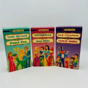 Little Mermaid, Peter Pan, Cinderella, Snow White, & more VHS Tape Movies Lot - Picture 1 of 5