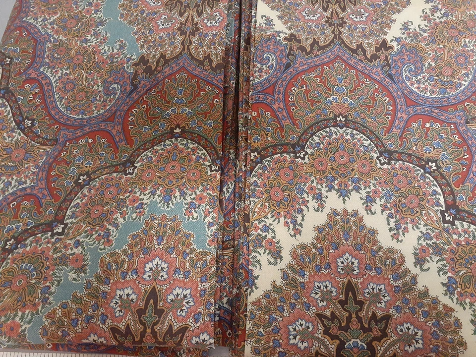 Ralph Lauren Emerson Paisley Pair of Lined Drapes-86"Long 5 Pairs Available-1990 - Image 1 of 4