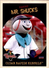 2019 Cedar Rapids Kernels Choice #36 Mr. Shucks MASCOT - NM Baseball Card