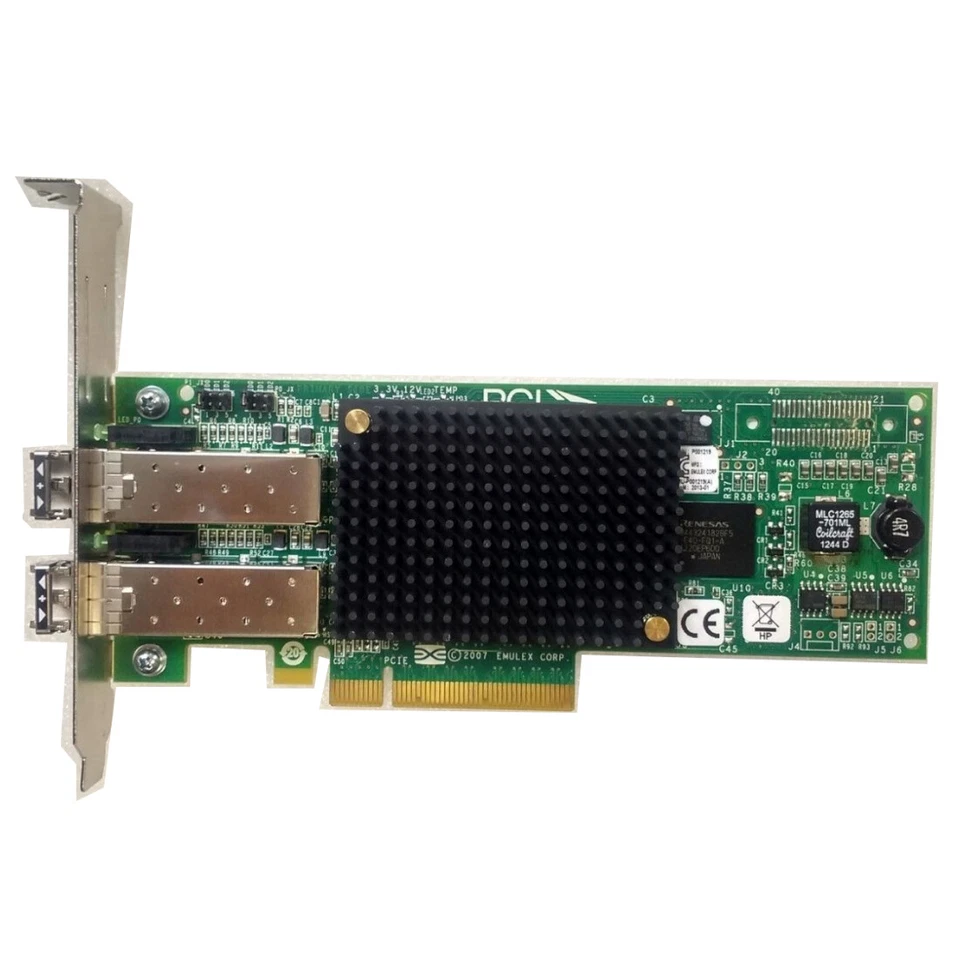 HP AJ763B 697890-001 AJ763-63003 82E 8GB PCI-E Dual Port Adapter with 2 x AJ718A - Image 1 of 4