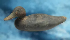 Decoca pollame d'acqua vintage antico intagliato a mano grado muratore legno legno legno - Foto 1 di 12