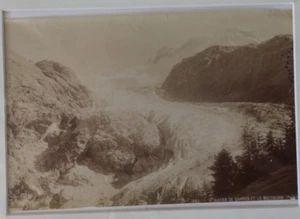 PHOTO Photographe : Jullien Albumine 1880 MONTAGNE SUISSE glacier 13X22cm - Picture 1 of 2