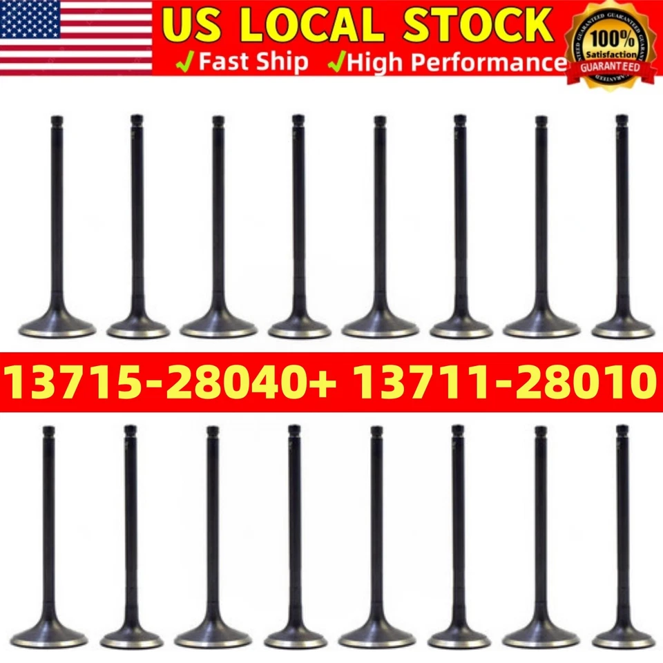 16PCS Intake & Exhaust Valves for 2AZ-FE Engine Toyota RAV4 Corolla Scion tC xB - Image 1 of 4