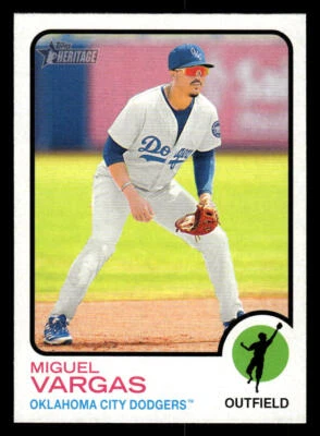 2022 Topps Heritage Minor League #196 Miguel Vargas Card Oklahoma City Dodgers - Image 1 of 2