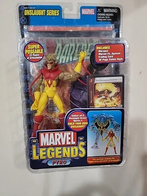 漫威传奇 Pyro 可动人偶突袭系列 X 战警玩具 Biz 2006 全新 — 第 1/4 张图片