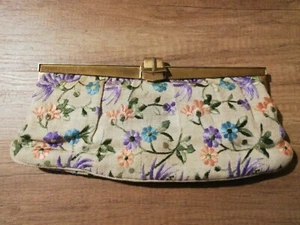 Borsa bustina Vintage Originale anni '40 in tessuto ricamato - Foto 1 di 5