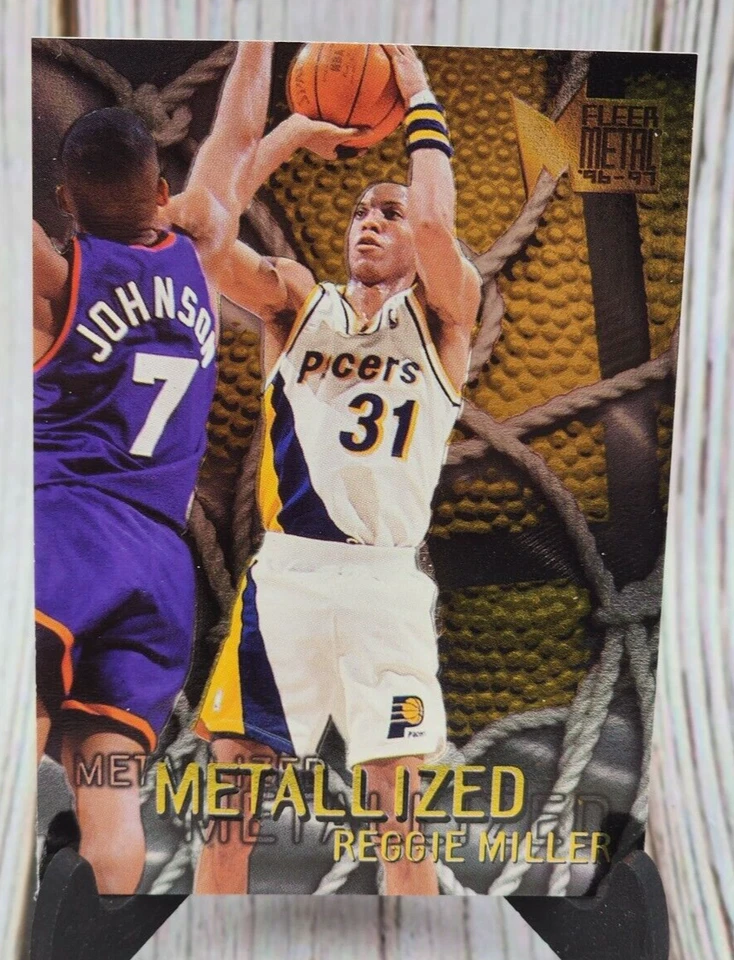 1996-97 Fleer Metal REGGIE MILLER Metallized Card #129 INDIANA PACERS HOF - Image 1 of 1