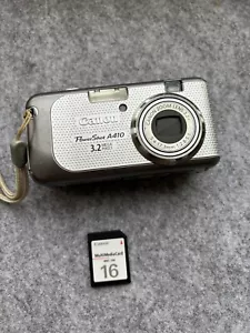 Canon Powershot A410 3.2MP Digital Camera Silver Tested Memory Card 16 MB - Picture 1 of 6
