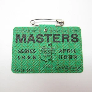 1968 Masters Badge Ticket Pass Augusta Golf Bob Goalby Won - Picture 1 of 2