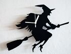 Silhouette de sorcière d'Halloween - horloge murale