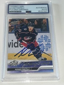 Jackets Adam Fantilli Signed 2023-24 Young Guns Rc Psa Encapsulated - Picture 1 of 1