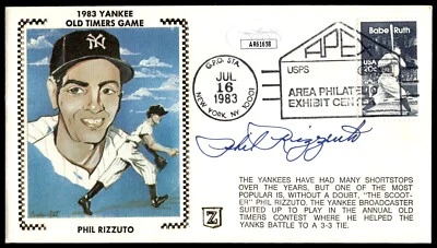Phil Rizzuto Signed 1st Day Envelope JSA w/COA Cachet MLB NY Yankees HOF 1994! - Image 1 of 3