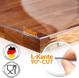 Tischfolie 2mm Transparent Klar Tischdecke Tischschutz Tischmatte PVC 90x120cm - Bild 1 von 12
