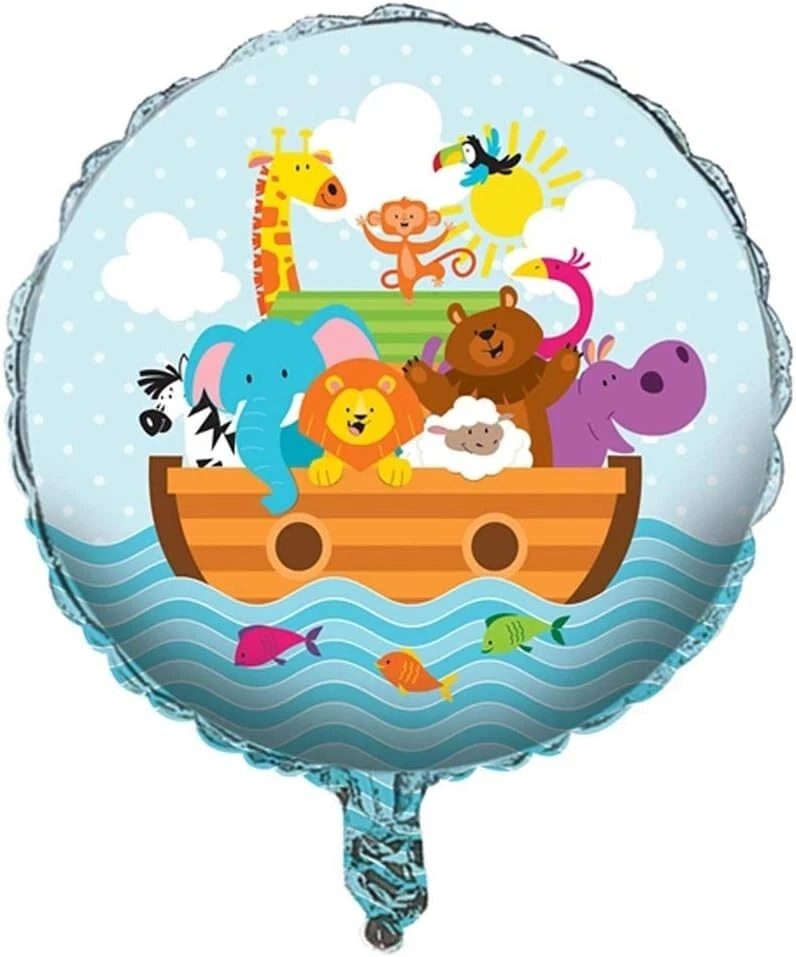 Noahs Ark Baby Shower 18 inch Foil Balloon-5 pack New!! - Image 1 of 3