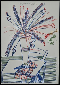 Alekos/Alecos Fassianos, Lithographie, 1980er, nature morte, signiert, e.a. - Bild 1 von 4