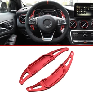 Red Steering Wheel Paddle Shifter For Mercedes AMG C43 C63 E63 E53 GLC63 GLE53 - Foto 1 di 11