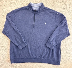 Polo Ralph Lauren Suéter Para Hombres 4XB Cuarto Cremallera Cuello Simulado Suéter Algodón Media Cremallera - Imagen 1 de 18