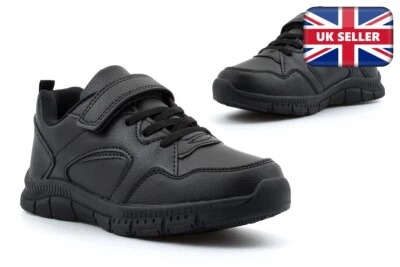 Boys School Shoes Boys School Trainers Boys Shoes Boys Trainers Touch Fastening - Image 1 of 4