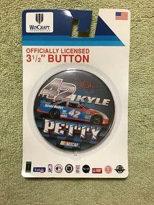 1995 KYLE PETTY #42 Coors Light Wincraft 3 1/2 Inch Button Pin NEW / Unused - Image 1 of 2