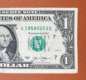 1958 February 3 (G 19580203 E) Birthday Note $1 One Dollar Bill - Picture 1 of 3