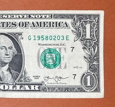1958 February 3 (G 19580203 E) Birthday Note $1 One Dollar Bill - Image 1 of 3