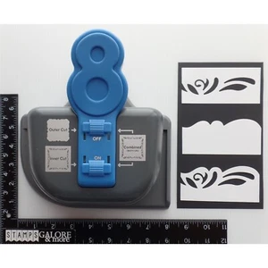 WeR Memory Keepers JUMBO LUCKY 88 PUNZONE ARTIGIANALE MANICO BLU PERGAMENA FANTASIA - Foto 1 di 2