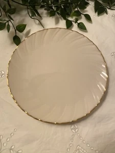 Lenox Fine China Laurent Pattern Ivory Swirl Gold Gilded Salad Plates 7 7/8” - Picture 1 of 4