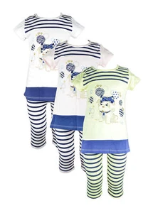 Baby Set Mädchen Set für Sommer Tunika mit Leggins Shirt mit Strech Hose - Bild 1 von 8