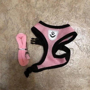 Dog Harness for Small Dogs Set, No Choke Breathable Mesh Dog Vest Small PINK - Picture 1 of 3