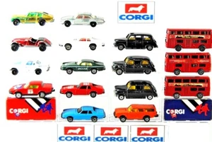Corgi Juniors ASTON MARTIN JAGUAR MORGAN TRIUMPH VOLVO LONDON BUS & TAXI Mix Lot - Picture 1 of 237