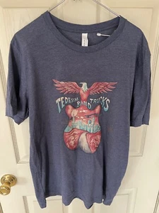 TEDESCHI TRUCKS BAND Men's LARGE (L) HEATHER BLUE COTTON/POLY t-Shirt PREOWNED - Picture 1 of 5