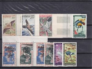 0193 Mauretania MNH 1962/1967 Nice lot of birds stamps see scan