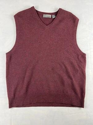Structure Urban Wear Men Sz XL 100% Lambs Wool Vest Red Maroon - Image 1 of 4